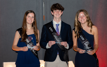 MHS Students with Visionaries of the Year triphies