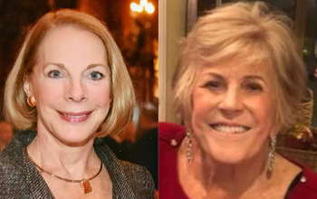 Distinguished Alumni Peggy Lyman Hayes and Susan Abernathy Frank