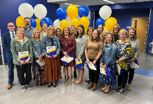 Staff members recognized at the Board of Education Meeting
