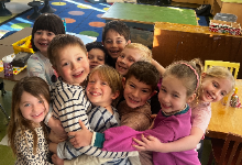 kindergarten students smiling