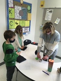 Student Counting Money