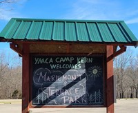 welcome sign at Camp Kern