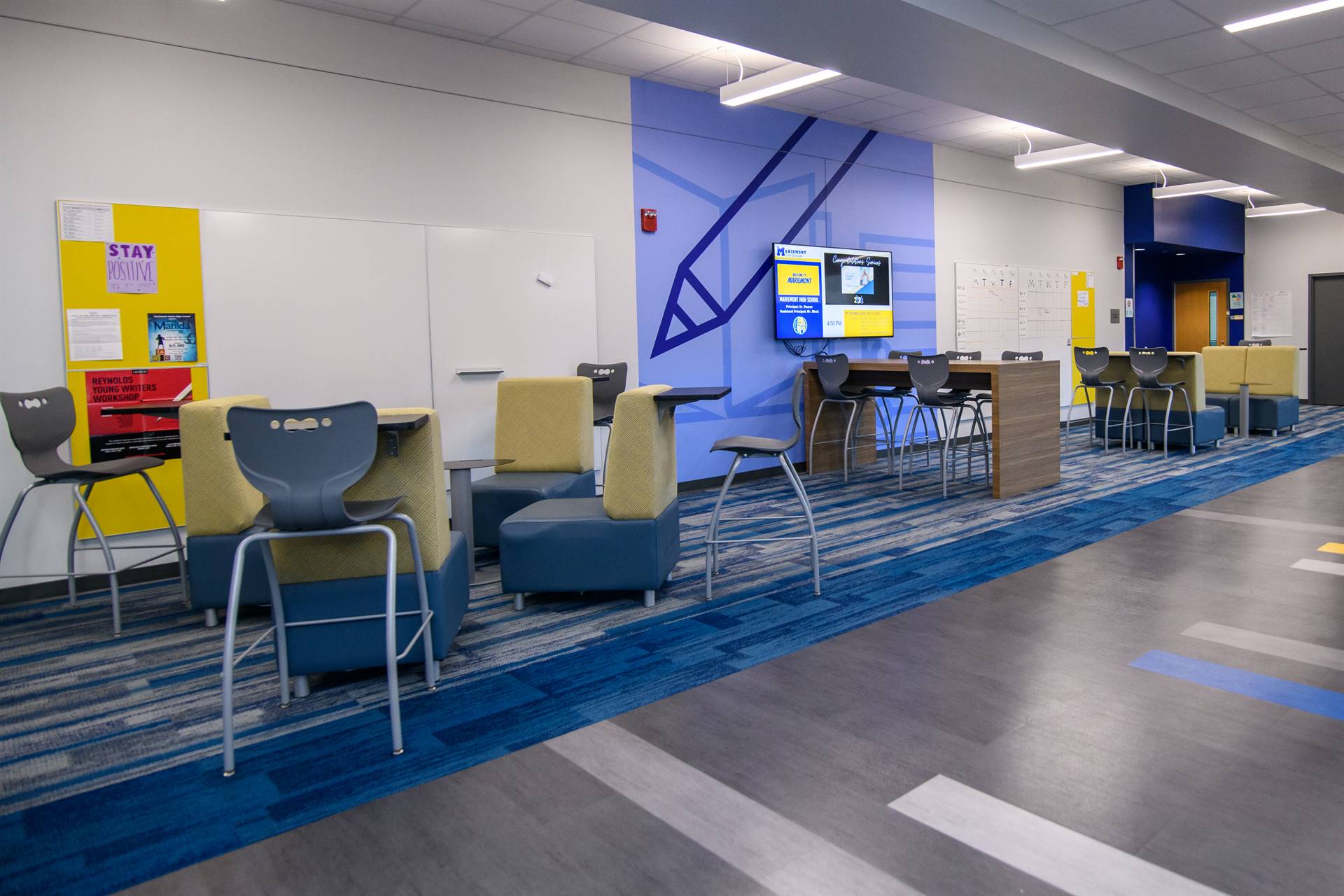 Mariemont High School student collaboration spaces