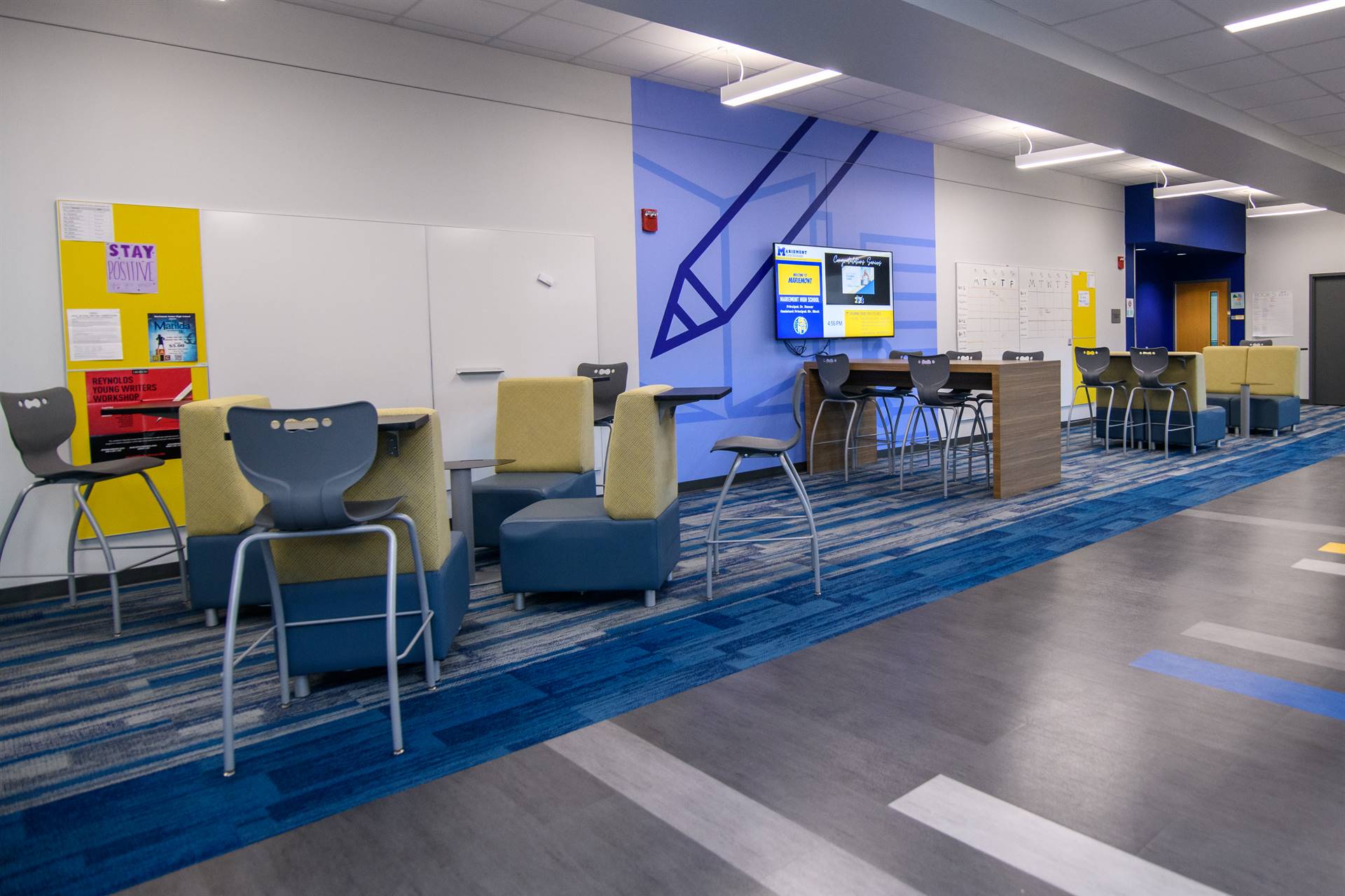 Mariemont High School student collaboration spaces