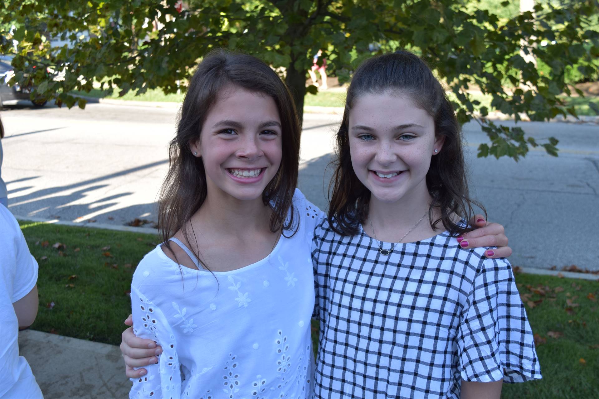 two students smiling