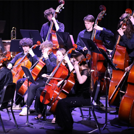 Orchestra Students at performance